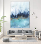 mystic abstract watercolor by Jen Merli on GIANT ART - blue mixed media