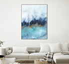 mystic abstract watercolor by Jen Merli on GIANT ART - blue mixed media