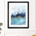 mystic abstract watercolor by Jen Merli on GIANT ART - blue mixed media