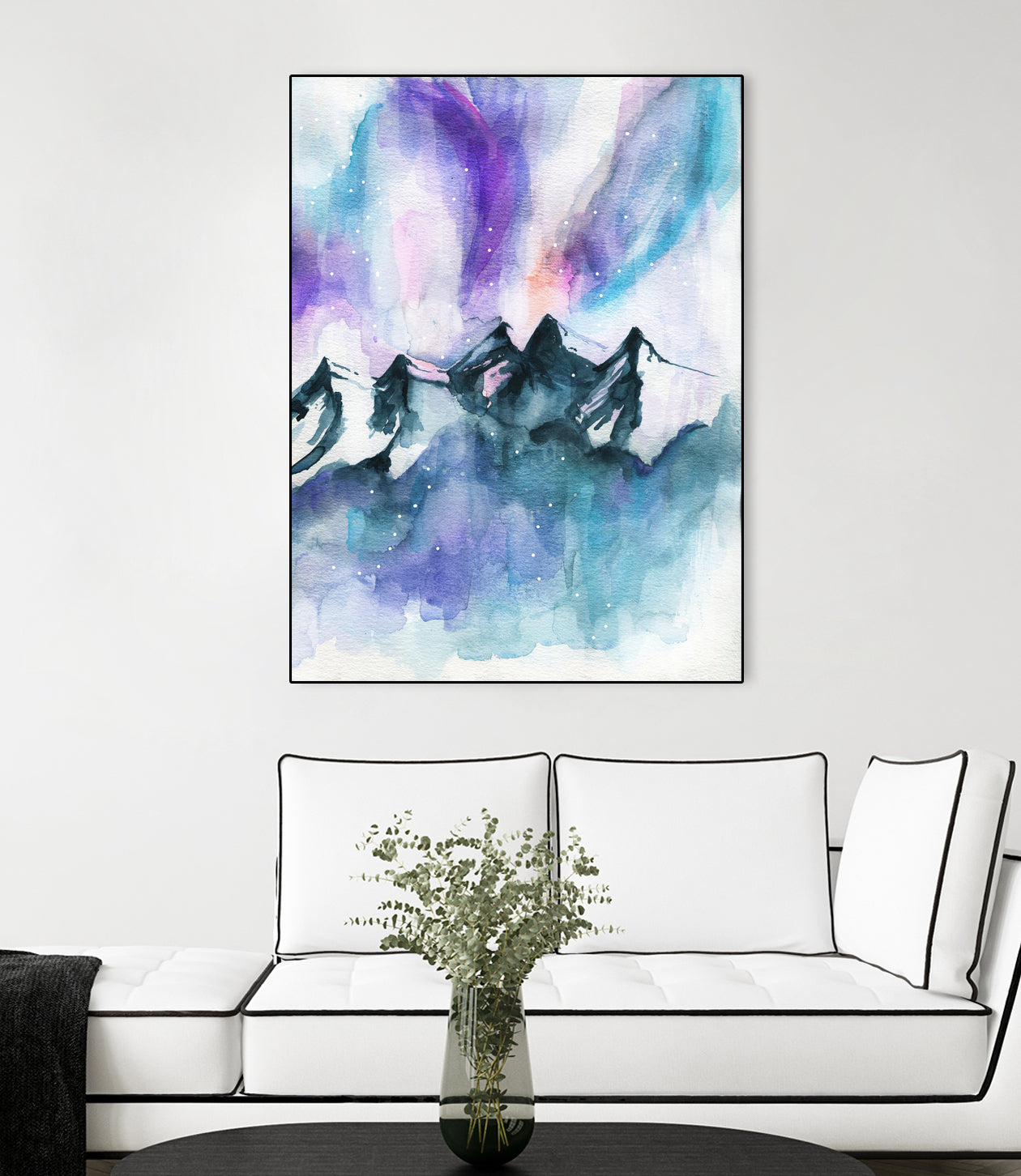 Mountain Magic  Watercolor by Jen Merli on GIANT ART - blue mixed media