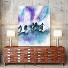 Mountain Magic  Watercolor by Jen Merli on GIANT ART - blue mixed media