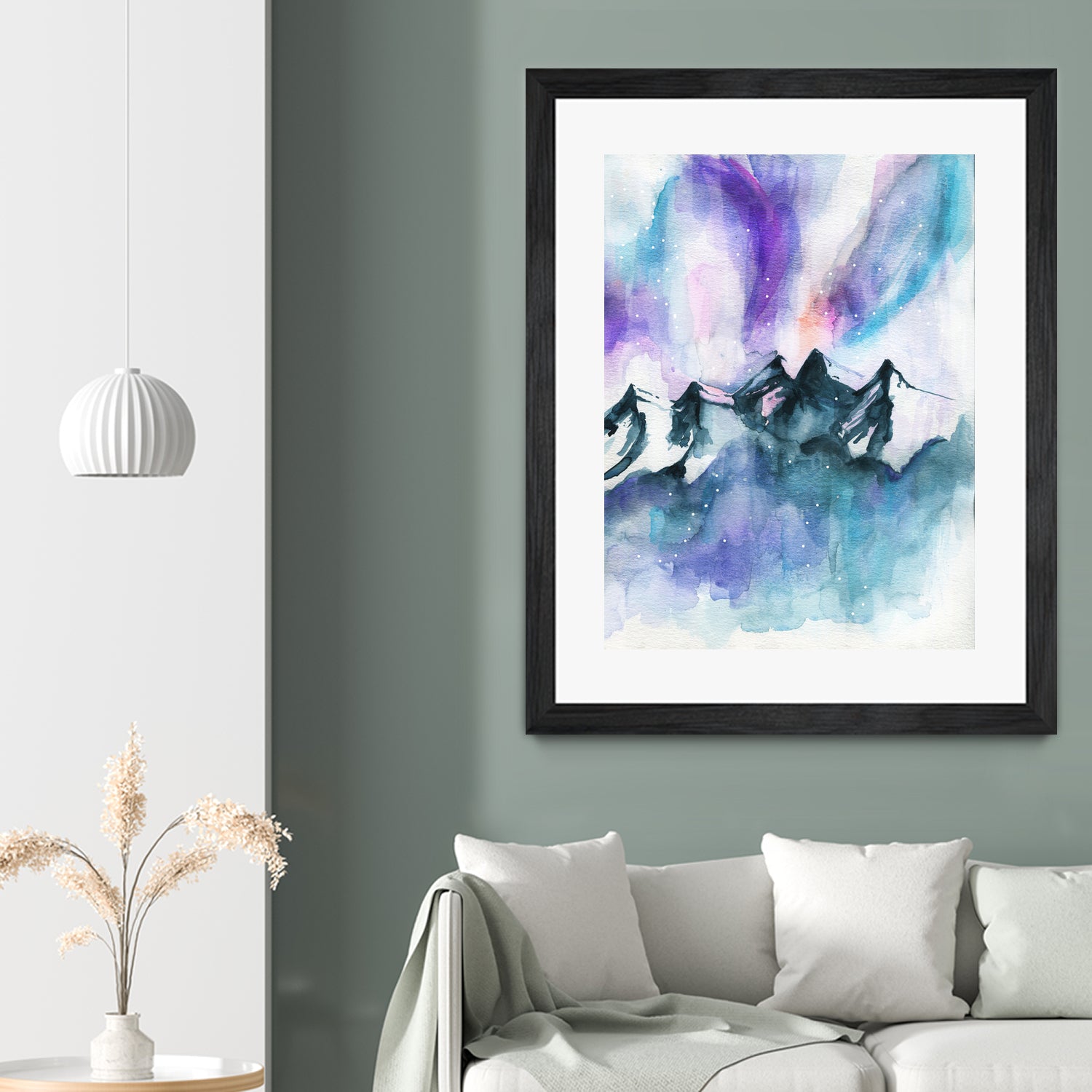 Mountain Magic  Watercolor by Jen Merli on GIANT ART - blue mixed media