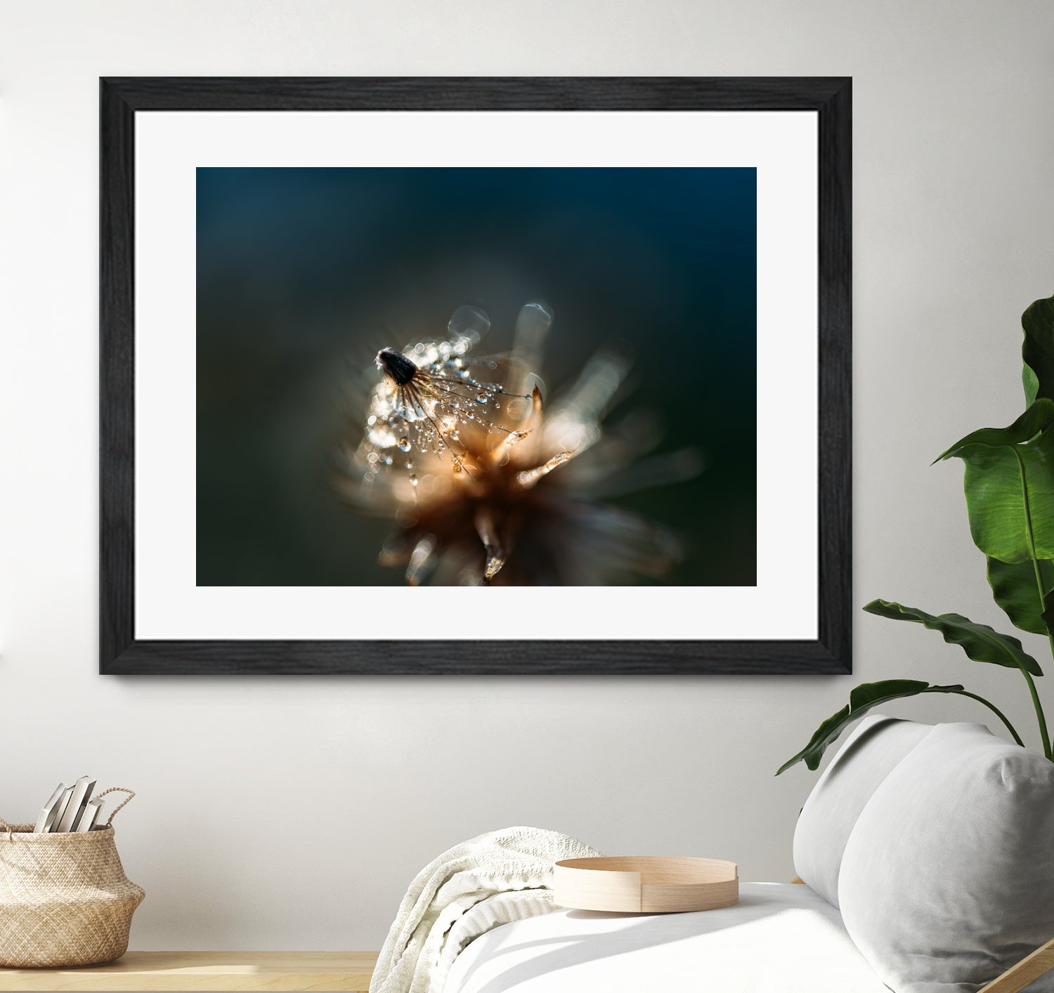 Dew drops on dandelion seed by Studio OMG on GIANT ART - brown photo illustration