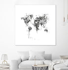 World Map by Monn Print on GIANT ART - white digital painting