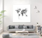 World Map by Monn Print on GIANT ART - white digital painting