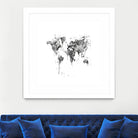 World Map by Monn Print on GIANT ART - white digital painting