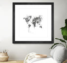 World Map by Monn Print on GIANT ART - white digital painting