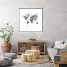 World Map by Monn Print on GIANT ART - white digital painting