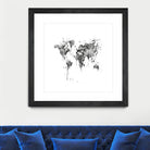 World Map by Monn Print on GIANT ART - white digital painting