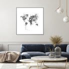 World Map by Monn Print on GIANT ART - white digital painting