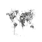 World Map by Monn Print on GIANT ART - white digital painting