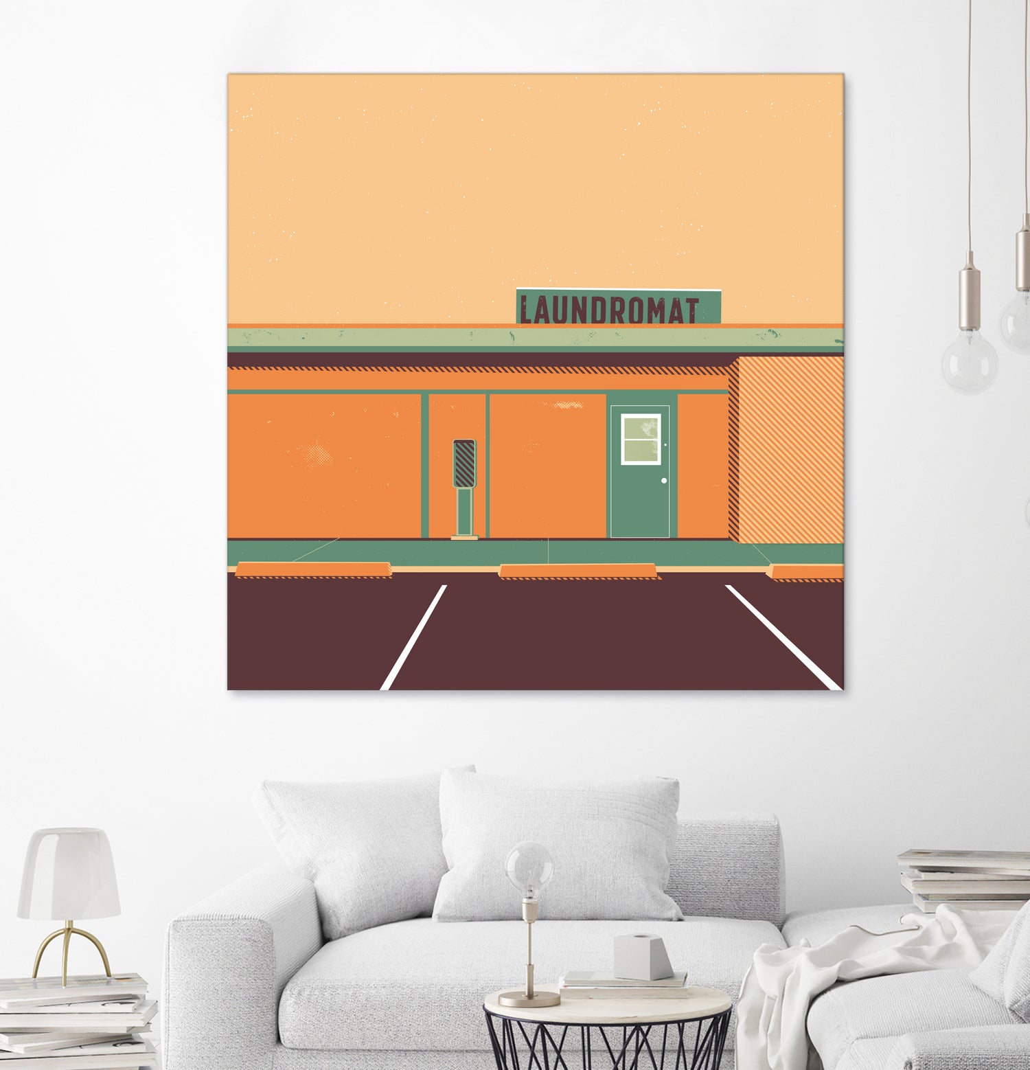 Desert Laundromat by Ben Stevens on GIANT ART - orange vector illustration