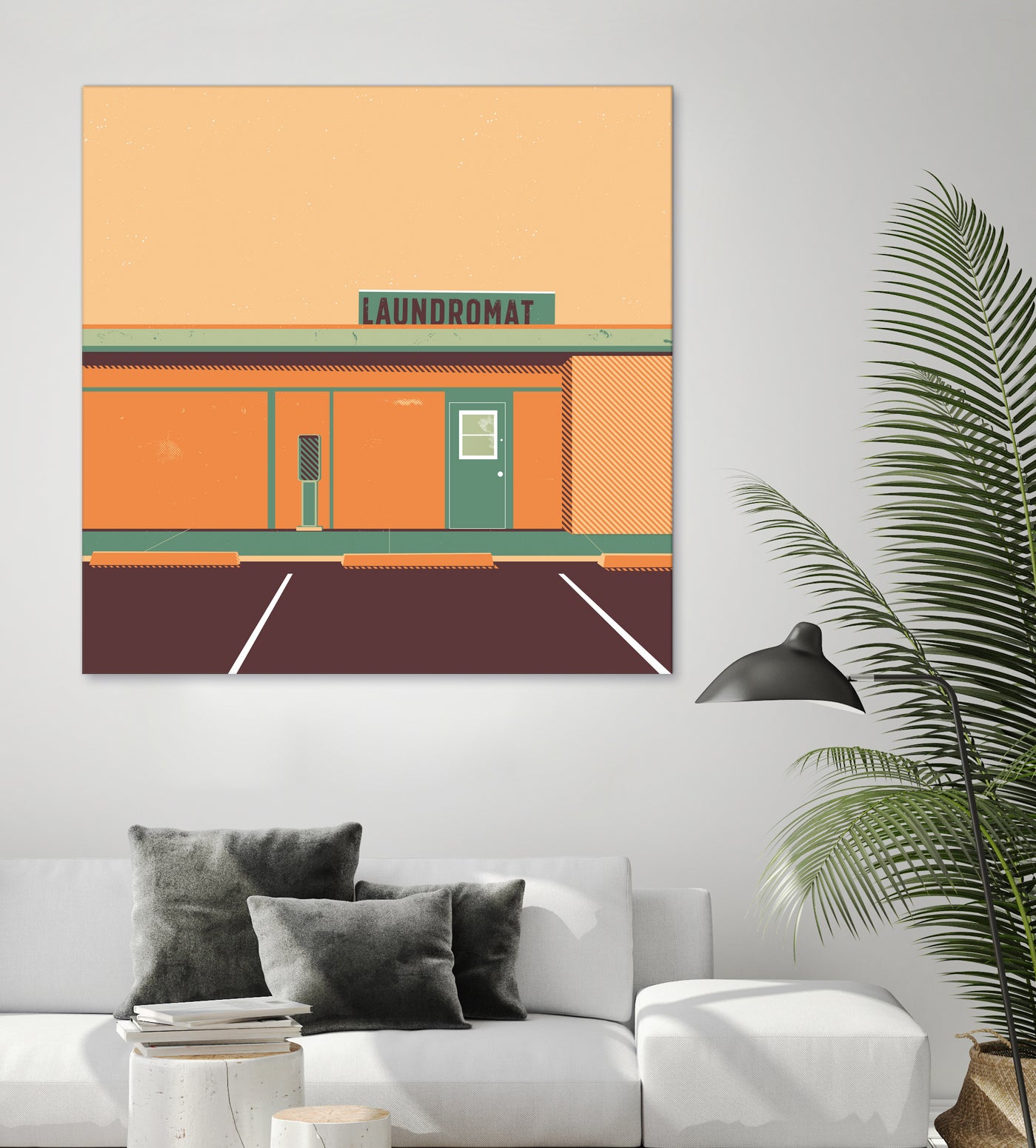 Desert Laundromat by Ben Stevens on GIANT ART - orange vector illustration