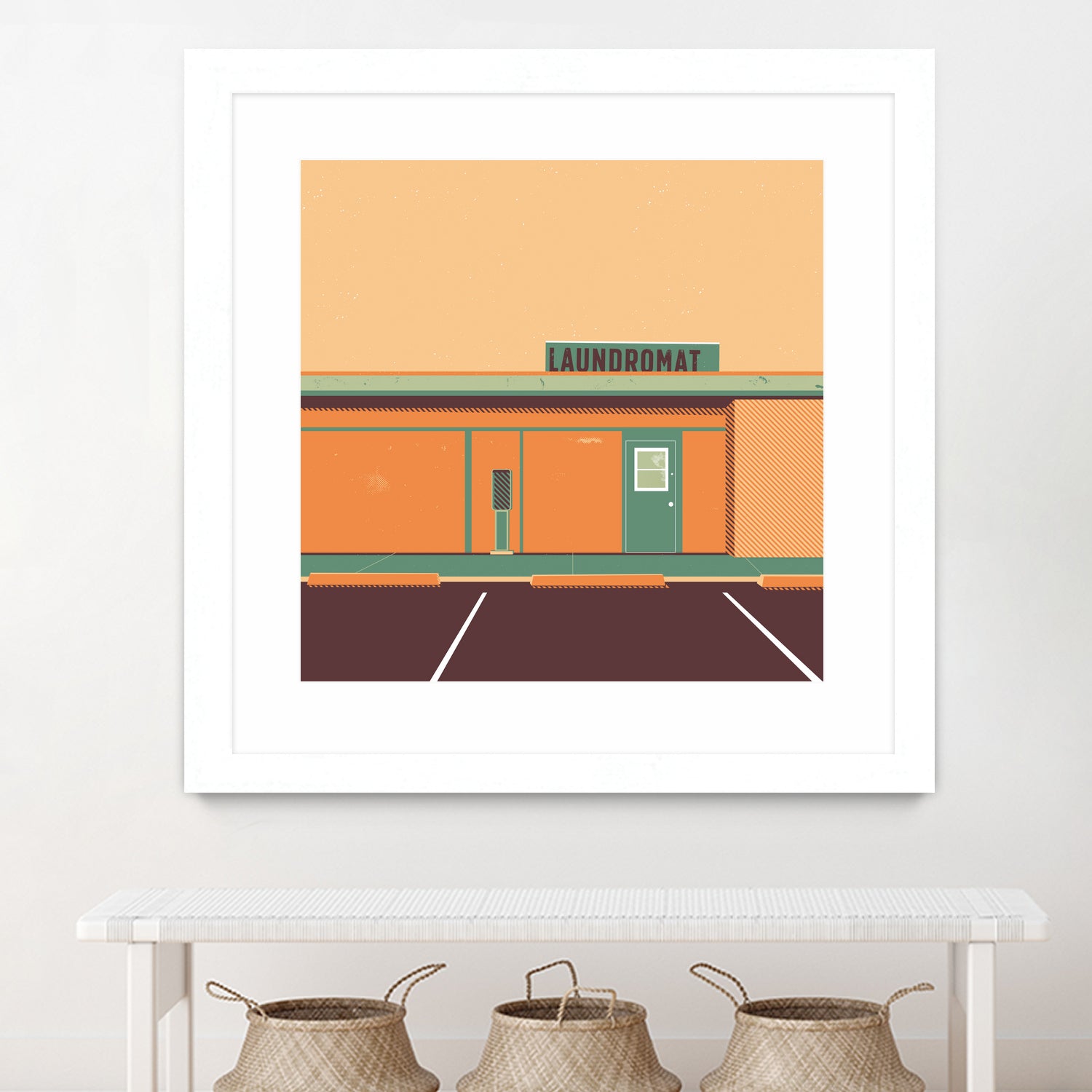 Desert Laundromat by Ben Stevens on GIANT ART - orange vector illustration