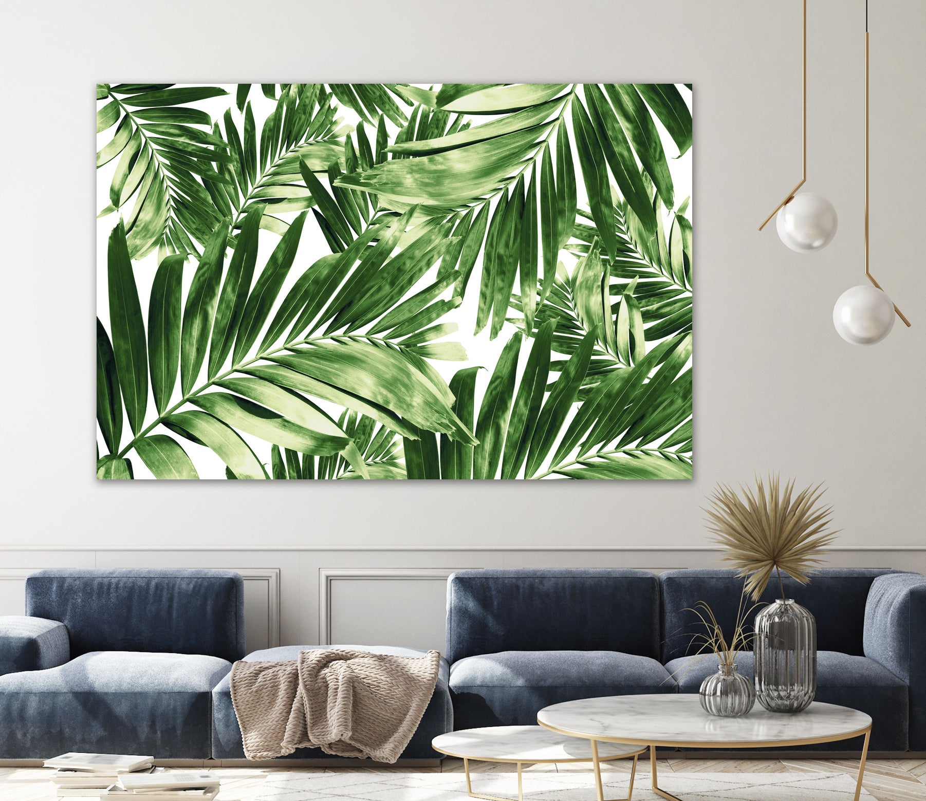 Palm Leaves Pattern Love 2 by Anitas Bellas Art on GIANT ART - coastal