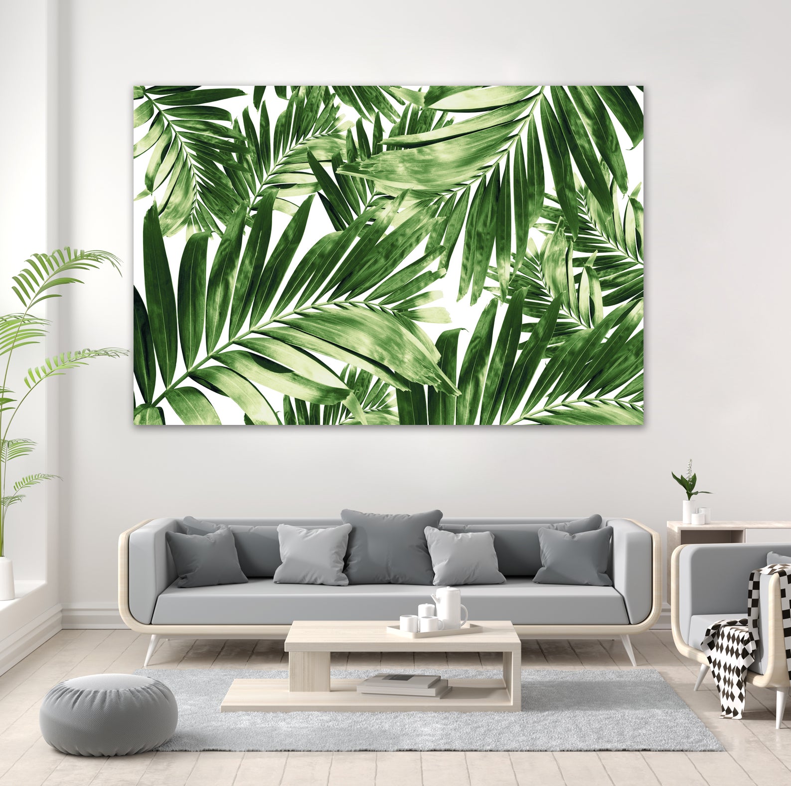 Palm Leaves Pattern Love 2 by Anitas Bellas Art on GIANT ART - coastal