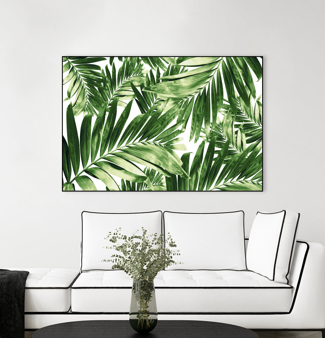 Palm Leaves Pattern Love 2 by Anitas Bellas Art on GIANT ART - coastal