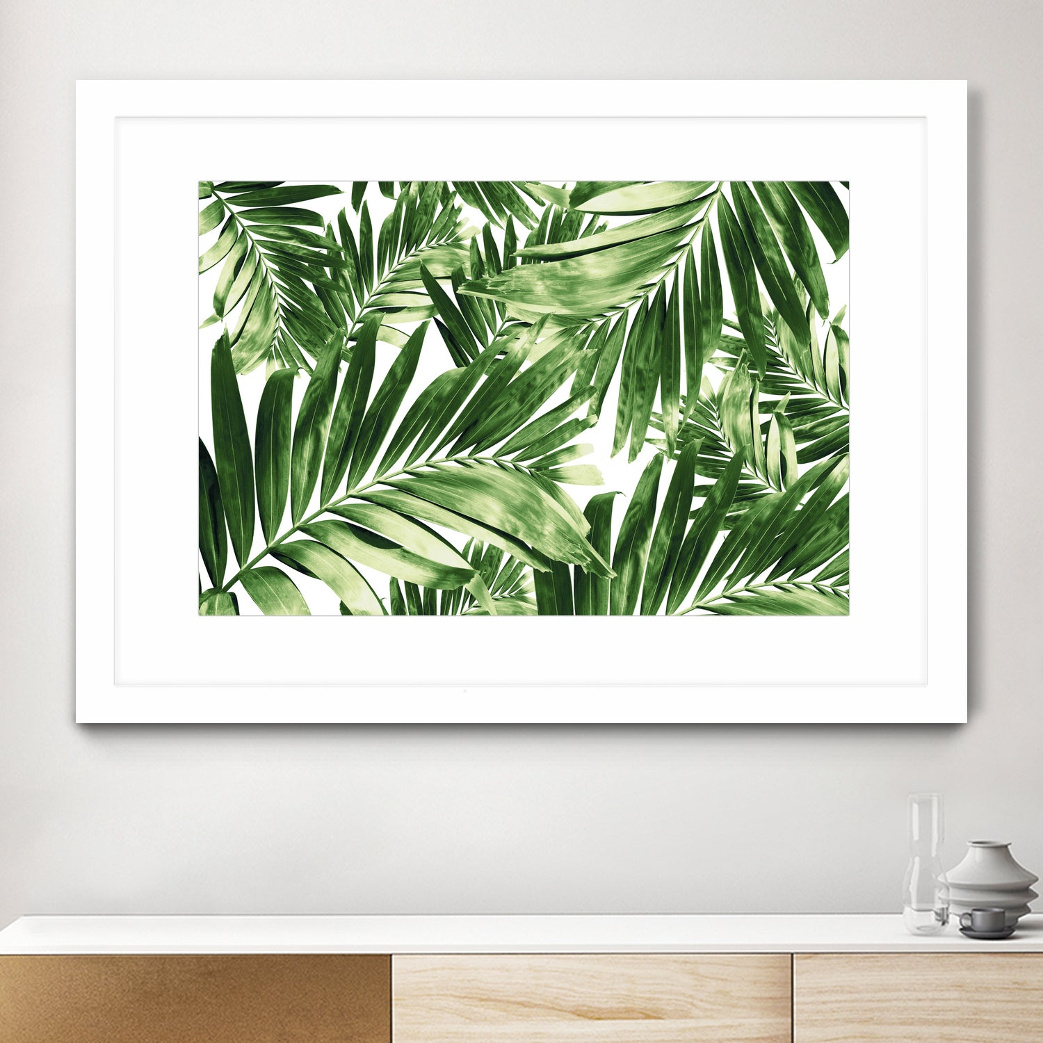 Palm Leaves Pattern Love 2 by Anitas Bellas Art on GIANT ART - coastal