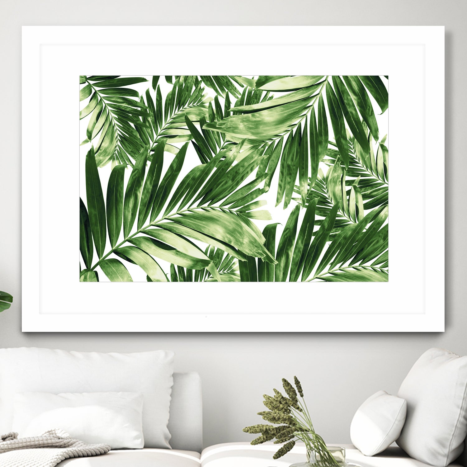 Palm Leaves Pattern Love 2 by Anitas Bellas Art on GIANT ART - coastal