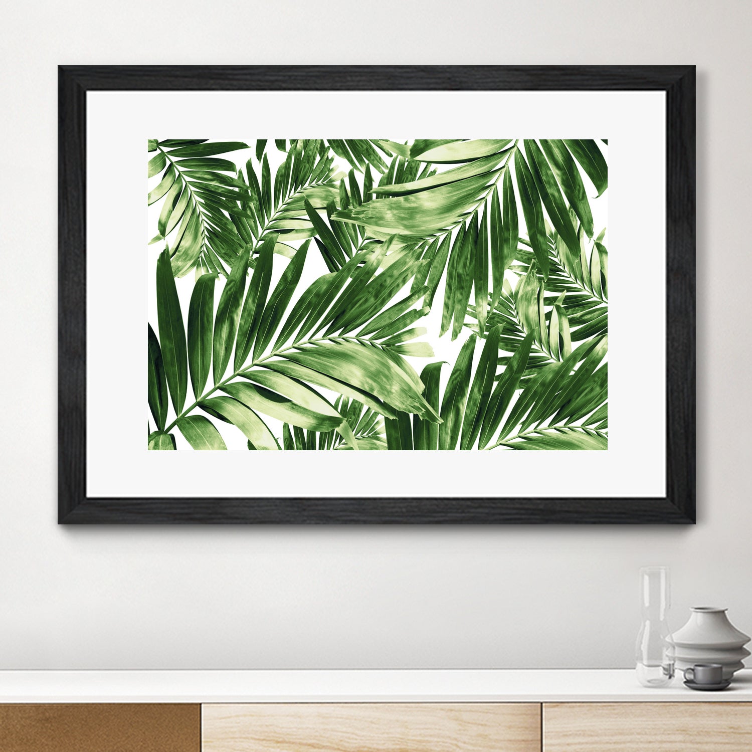 Palm Leaves Pattern Love 2 by Anitas Bellas Art on GIANT ART - coastal