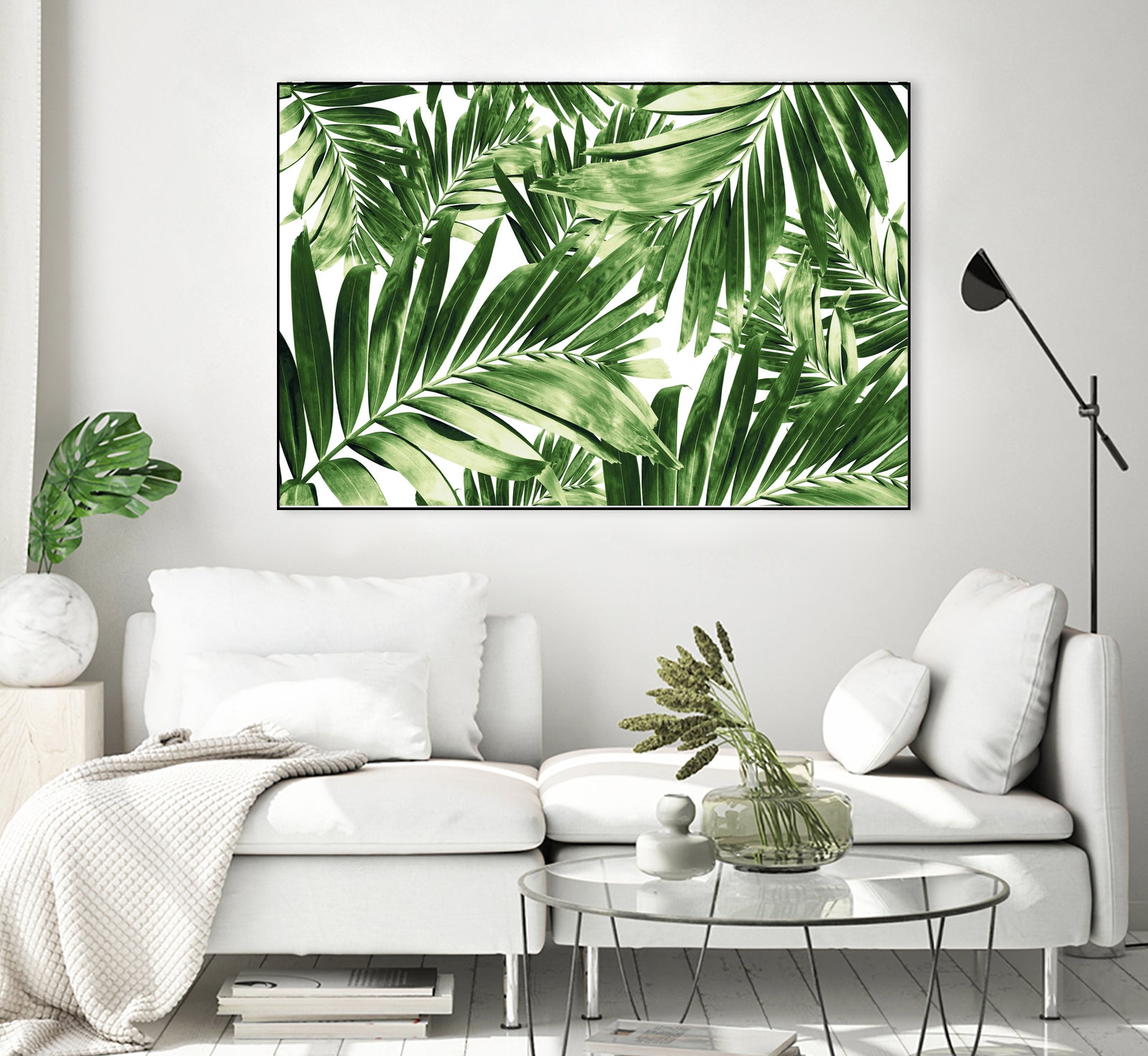 Palm Leaves Pattern Love 2 by Anitas Bellas Art on GIANT ART - coastal