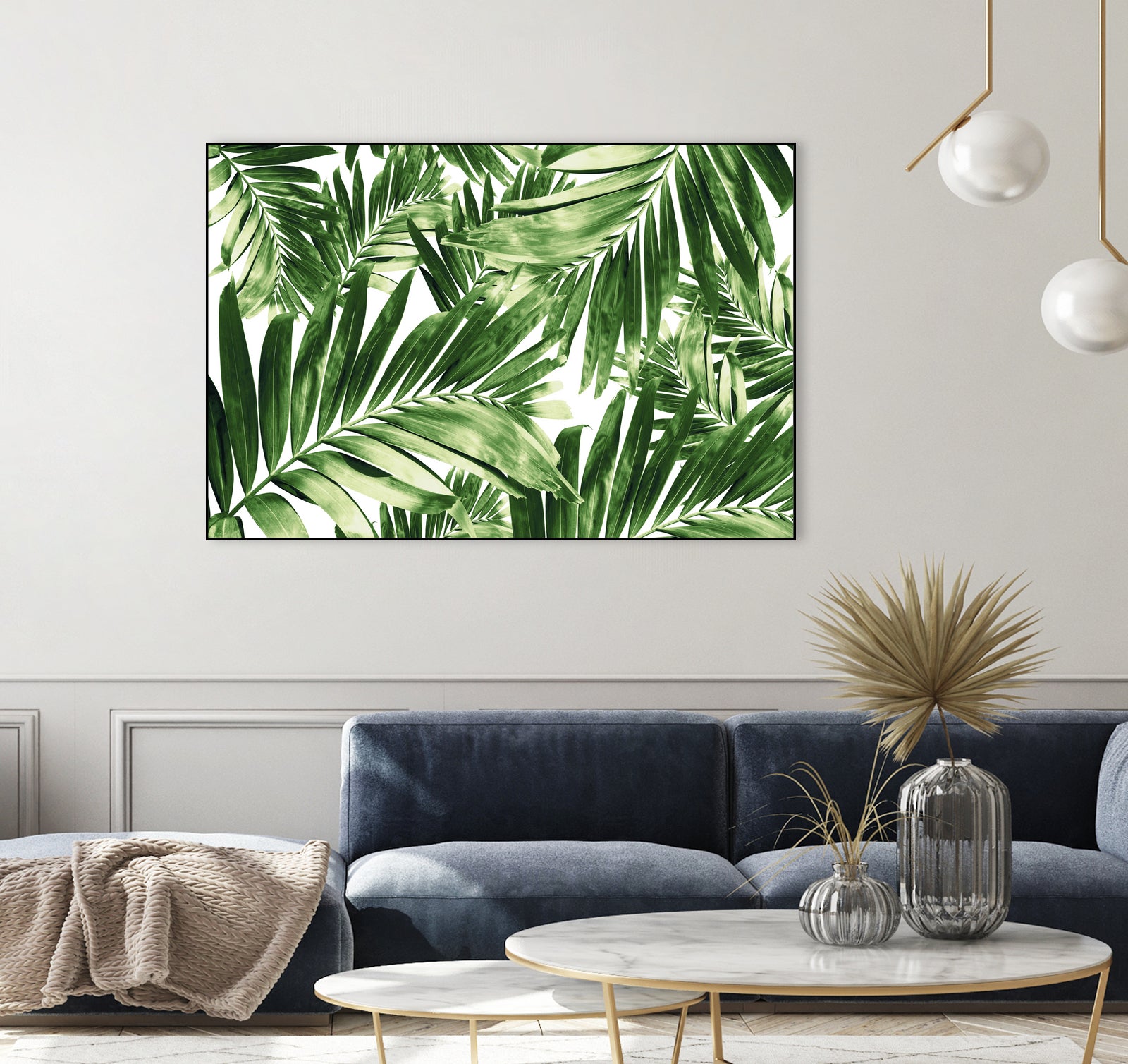 Palm Leaves Pattern Love 2 by Anitas Bellas Art on GIANT ART - coastal