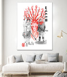 Wolf Princess sumi-e by Antonio Camarena on GIANT ART - white digital painting