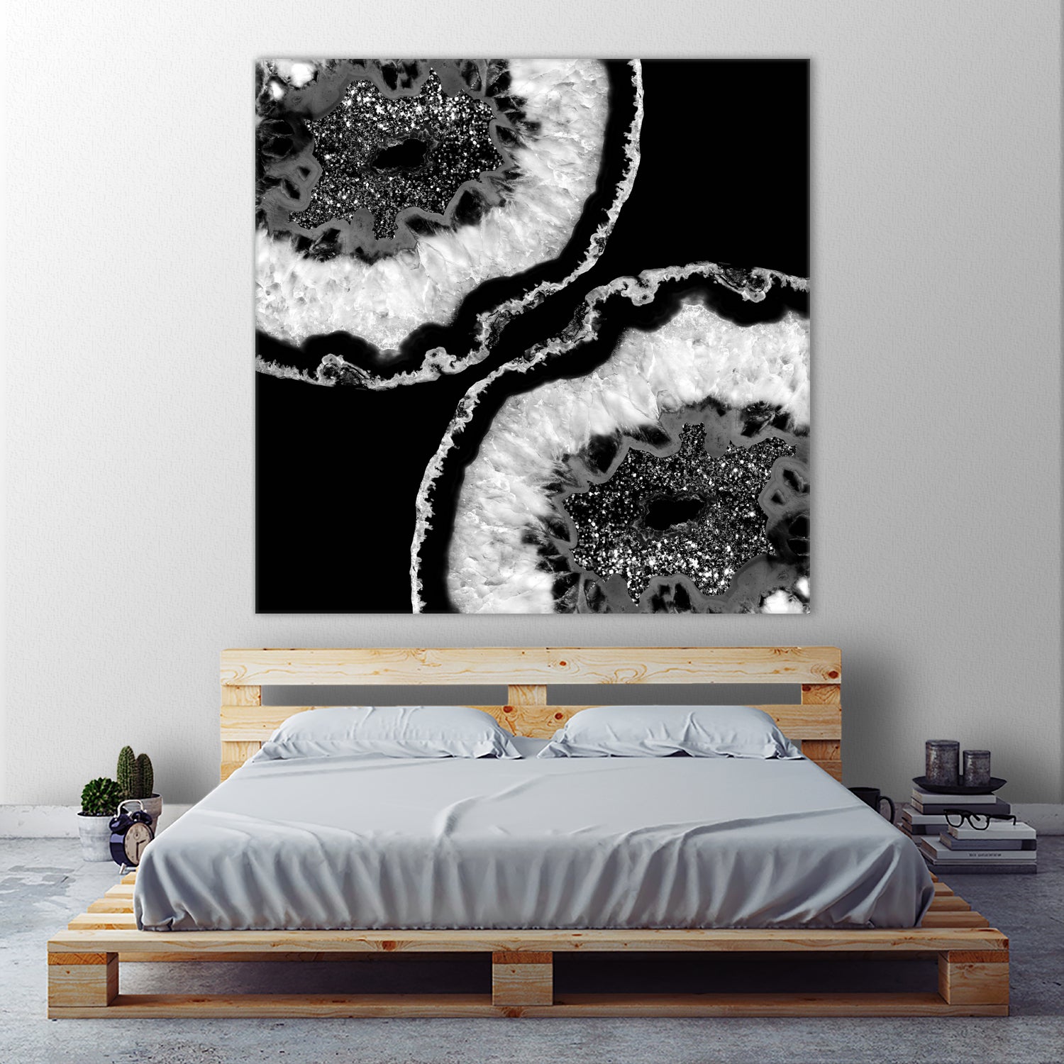 Gray Black White Agate Glitter Glamor #7 #gem #decor #art by Anita & Bella Jantz on GIANT ART - black photo illustration