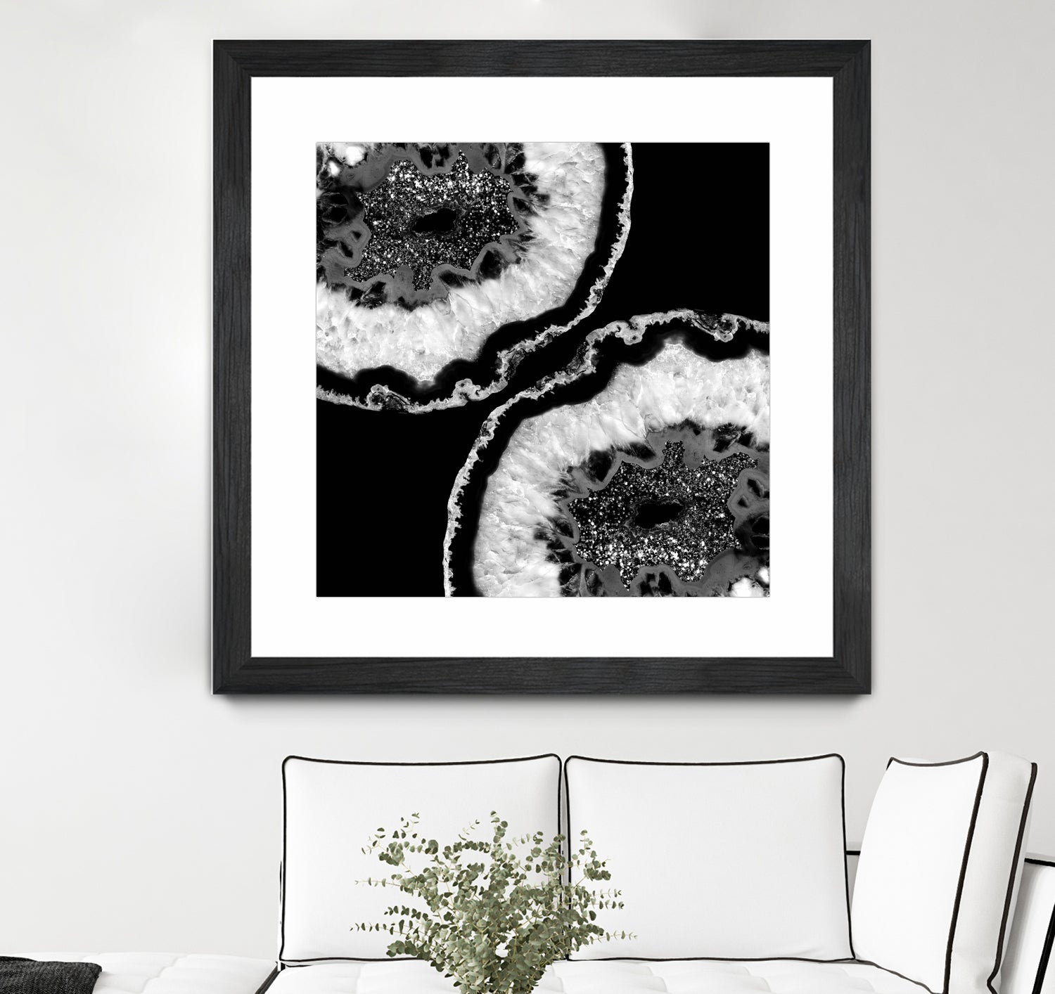 Gray Black White Agate Glitter Glamor #7 #gem #decor #art by Anita & Bella Jantz on GIANT ART - black photo illustration