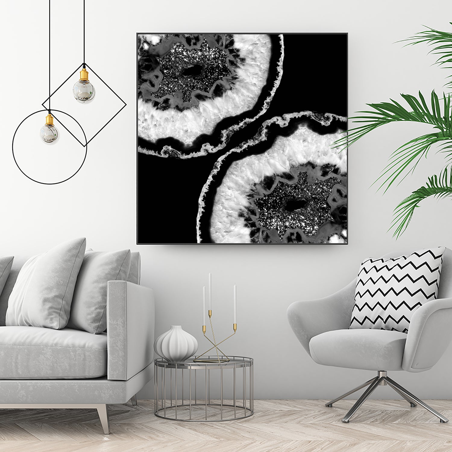 Gray Black White Agate Glitter Glamor #7 #gem #decor #art by Anita & Bella Jantz on GIANT ART - black photo illustration