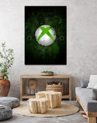 Xbox dark splatter by Jurijs Permanickis on GIANT ART - green digital painting