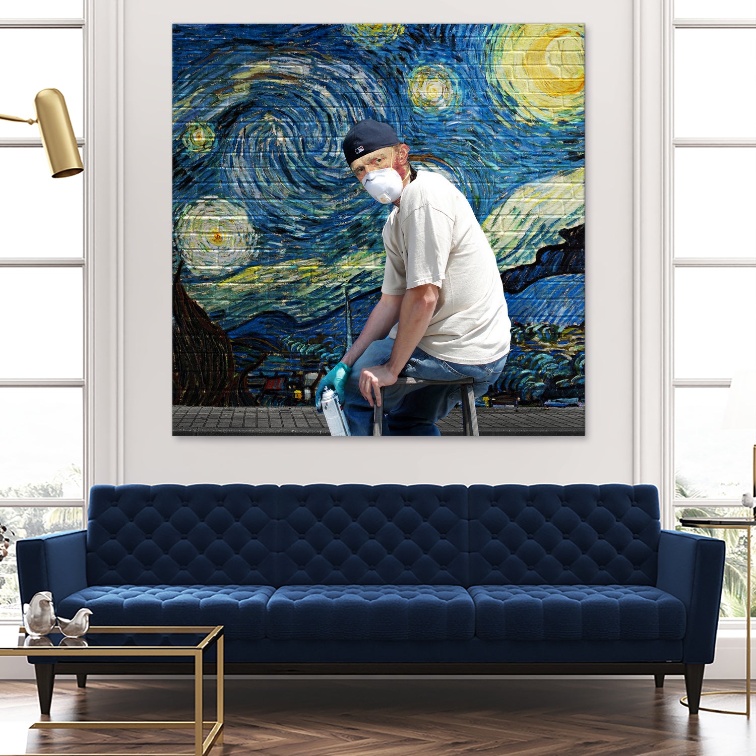 Street Art (Van Gogh) by Mehmet Geren on GIANT ART - blue photo manipulation