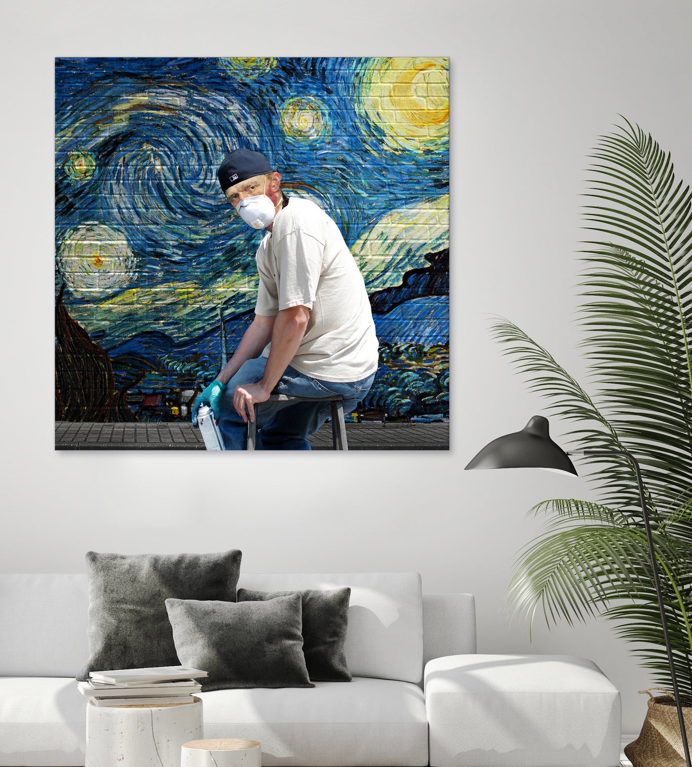 Street Art (Van Gogh) by Mehmet Geren on GIANT ART - blue photo manipulation