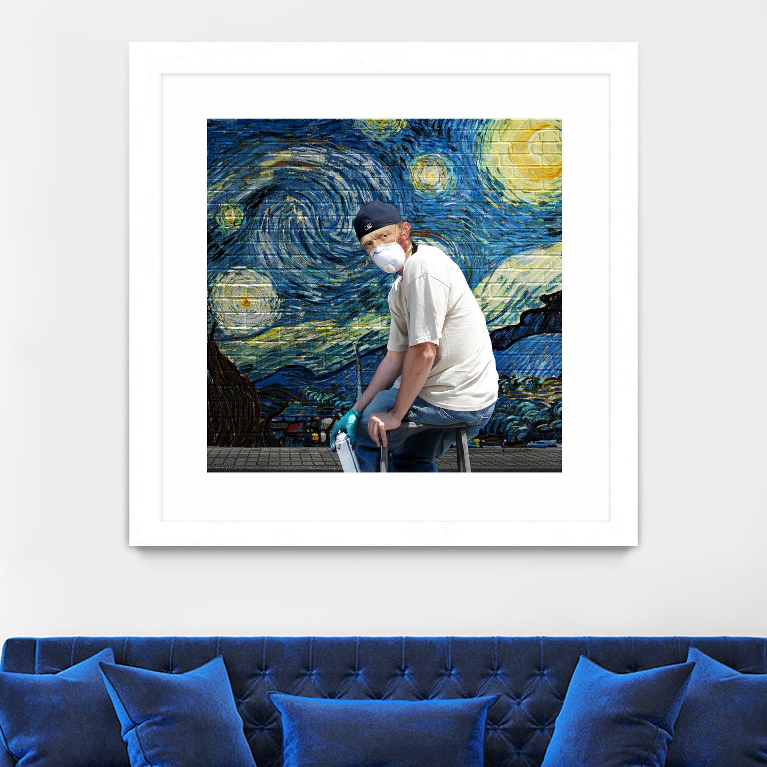 Street Art (Van Gogh) by Mehmet Geren on GIANT ART - blue photo manipulation