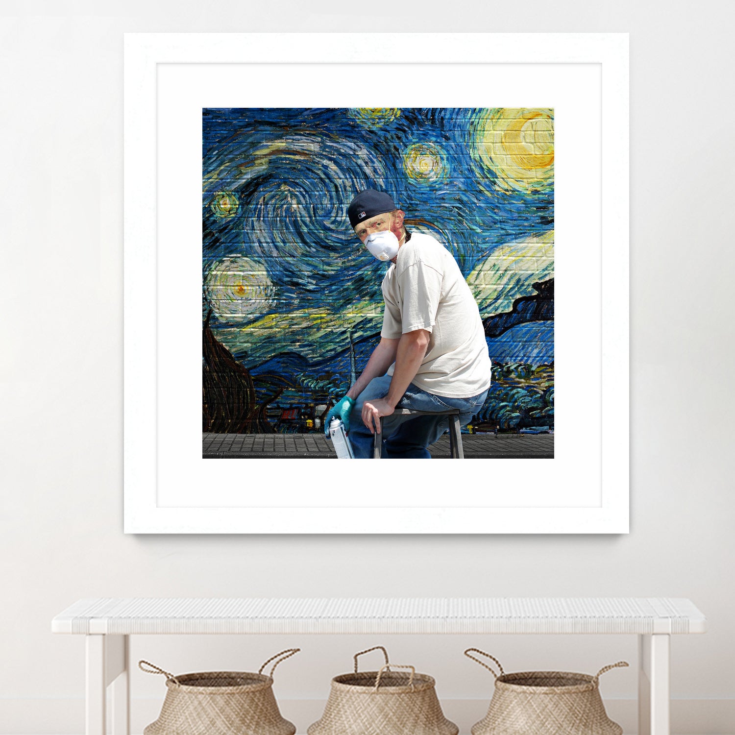 Street Art (Van Gogh) by Mehmet Geren on GIANT ART - blue photo manipulation