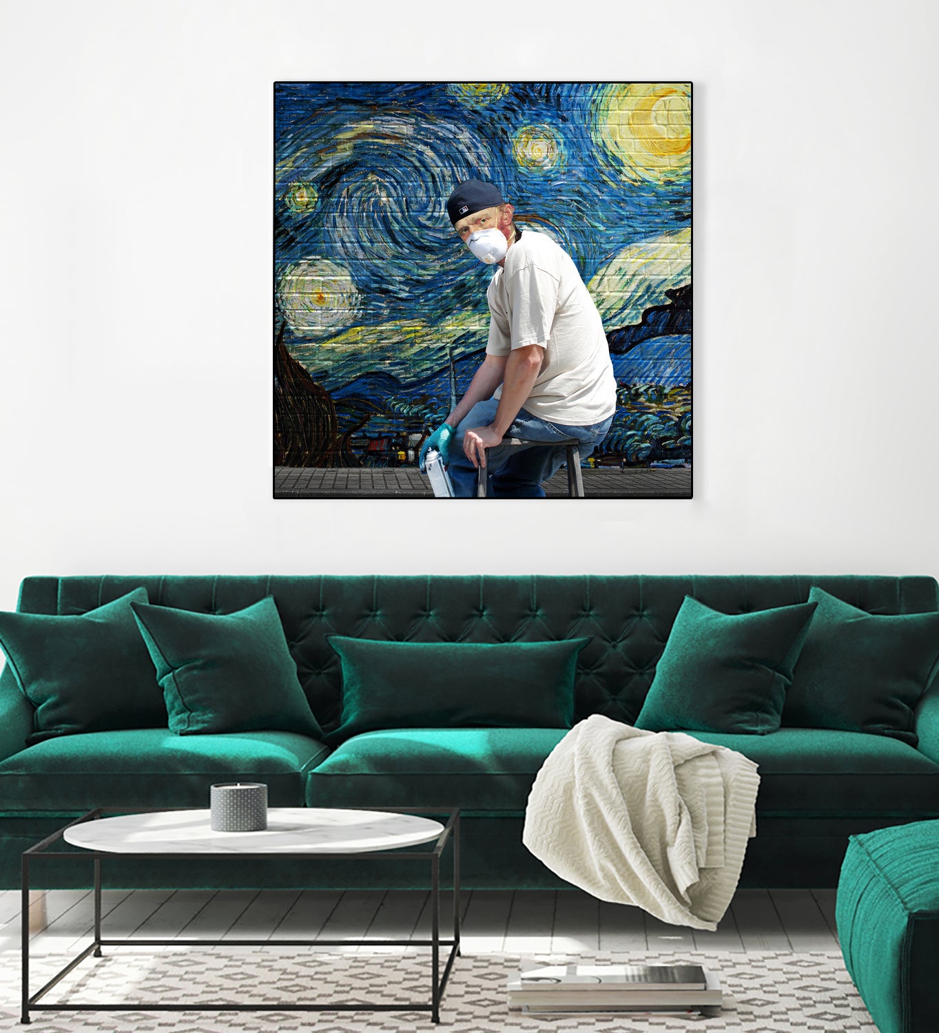 Street Art (Van Gogh) by Mehmet Geren on GIANT ART - blue photo manipulation