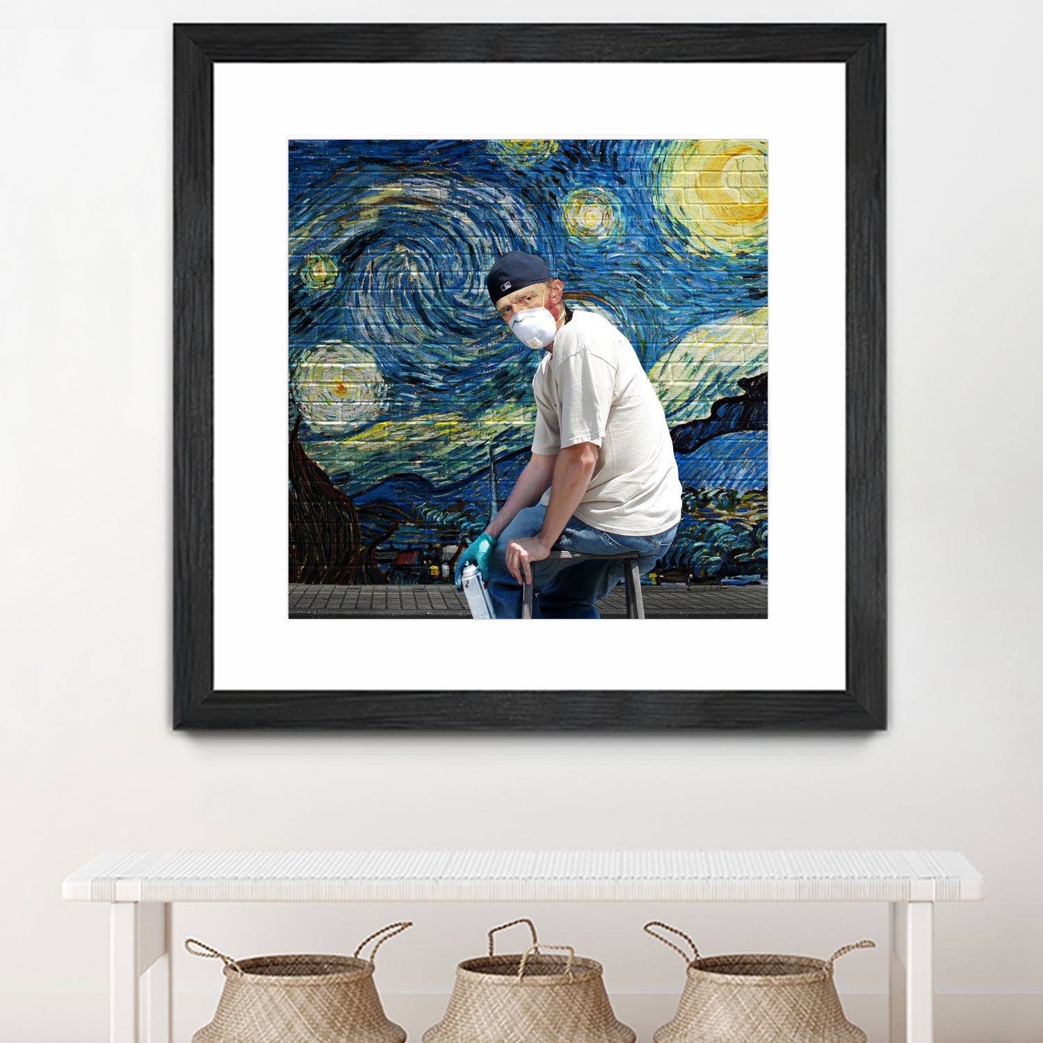 Street Art (Van Gogh) by Mehmet Geren on GIANT ART - blue photo manipulation