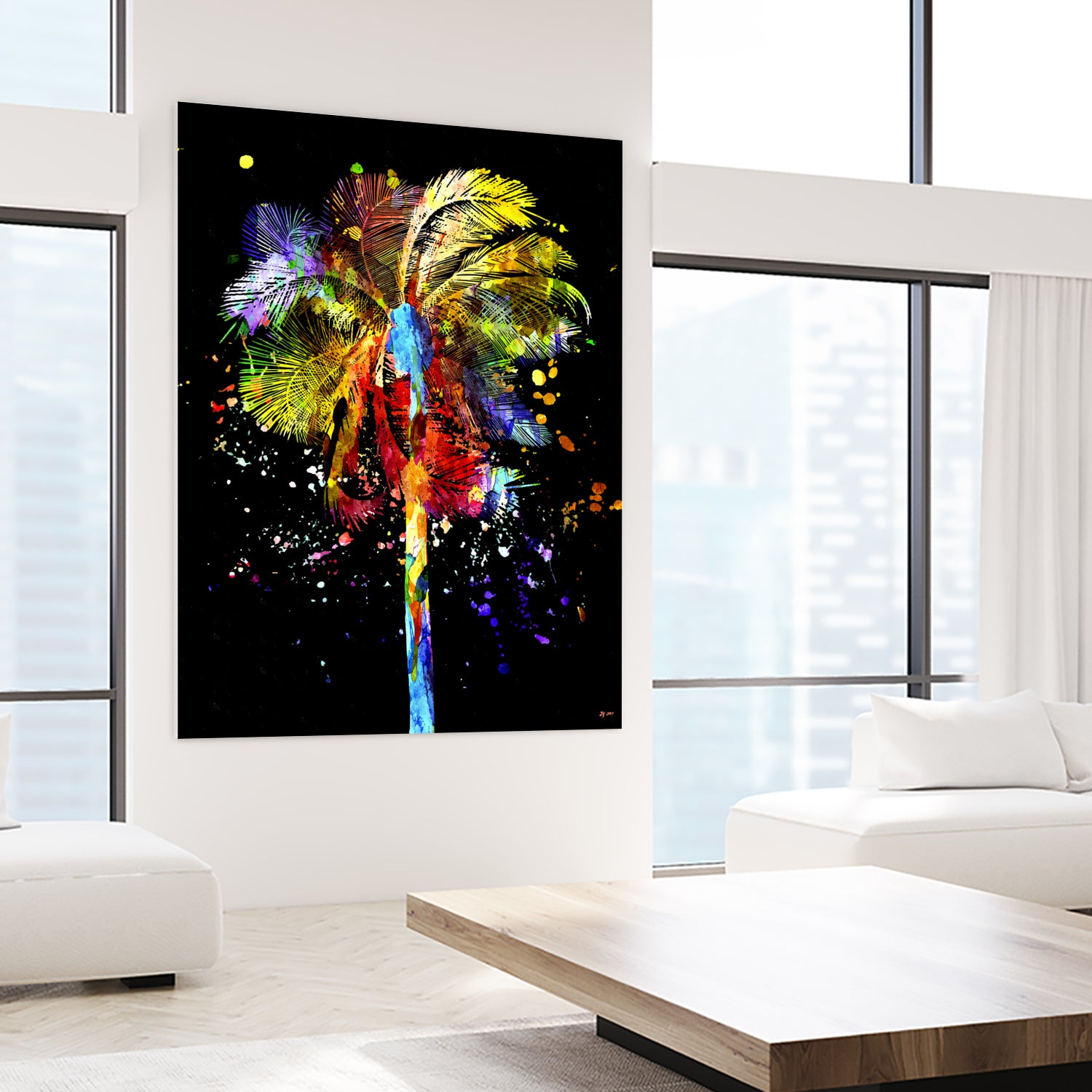 Palm Tree by Daniel Janda on GIANT ART - black mixed media