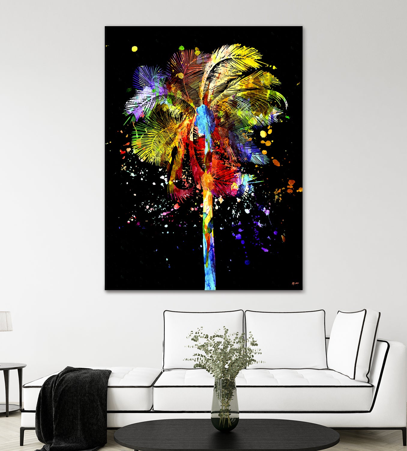 Palm Tree by Daniel Janda on GIANT ART - black mixed media