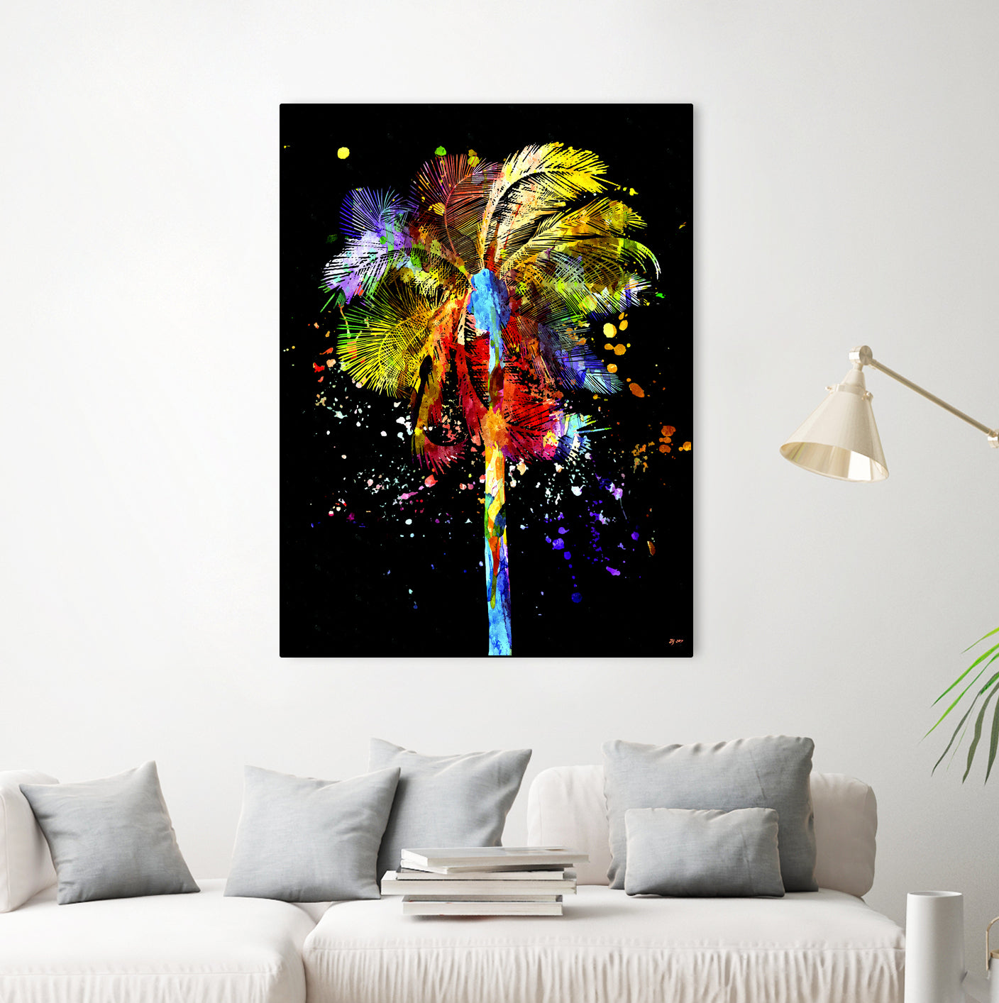 Palm Tree by Daniel Janda on GIANT ART - black mixed media