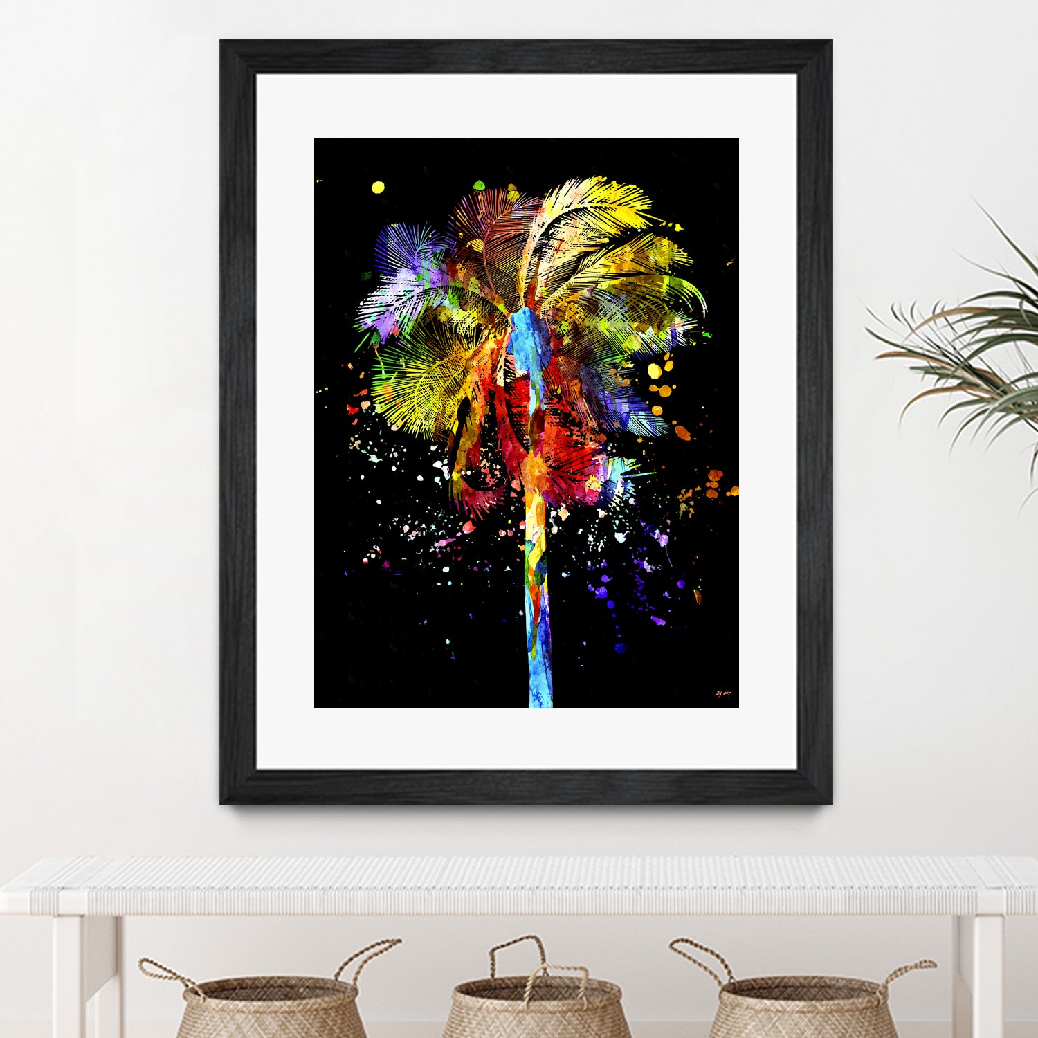 Palm Tree by Daniel Janda on GIANT ART - black mixed media