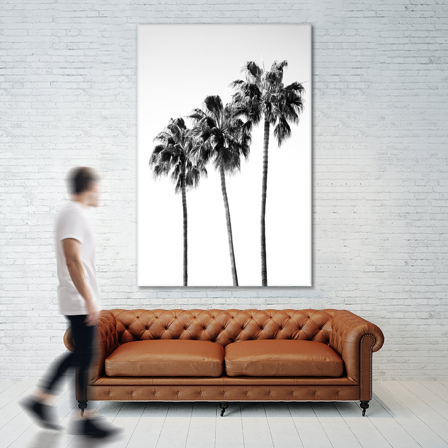 Palm Trees Black White 4 by Anitas Bellas Art on GIANT ART - coastal