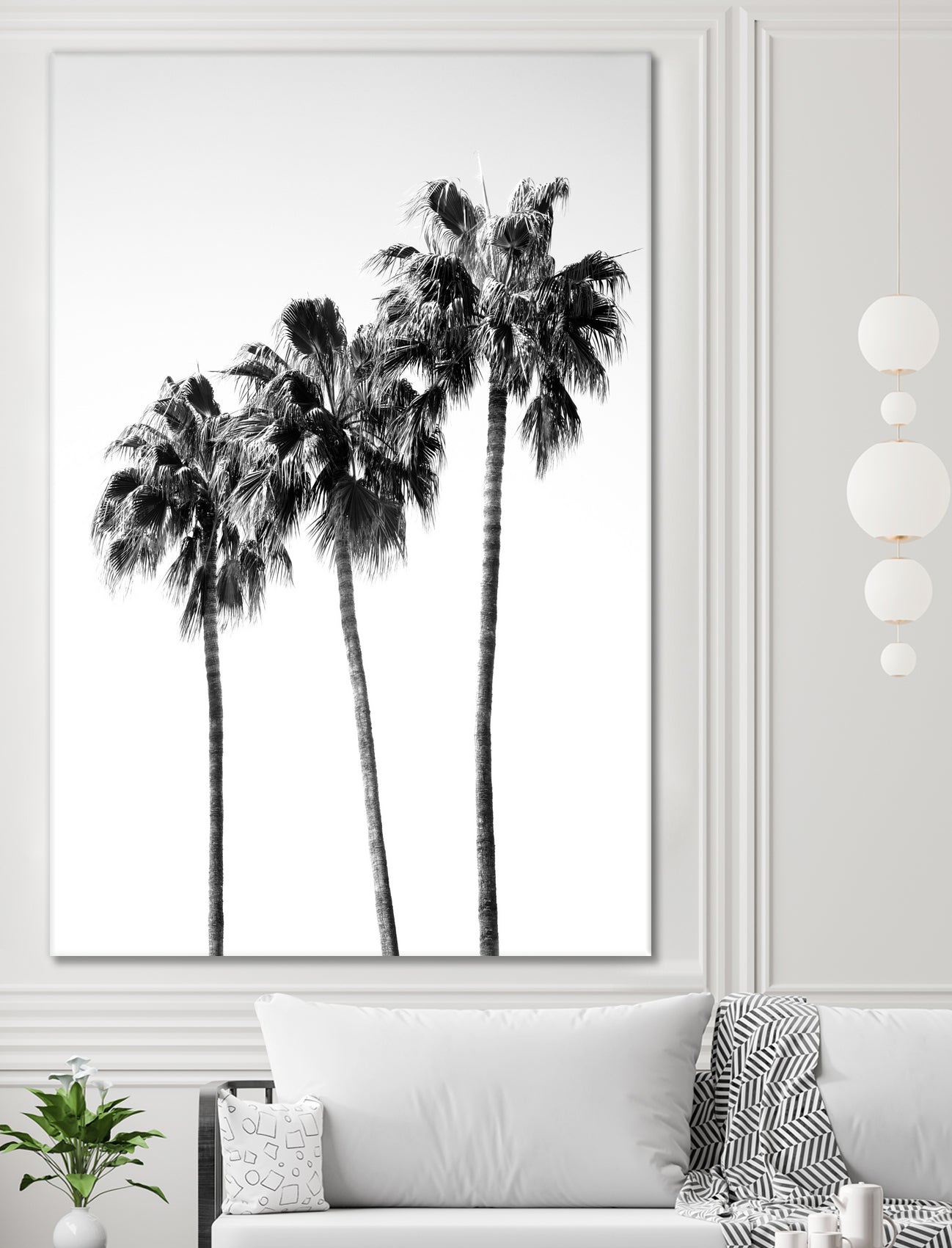 Palm Trees Black White 4 by Anitas Bellas Art on GIANT ART - coastal