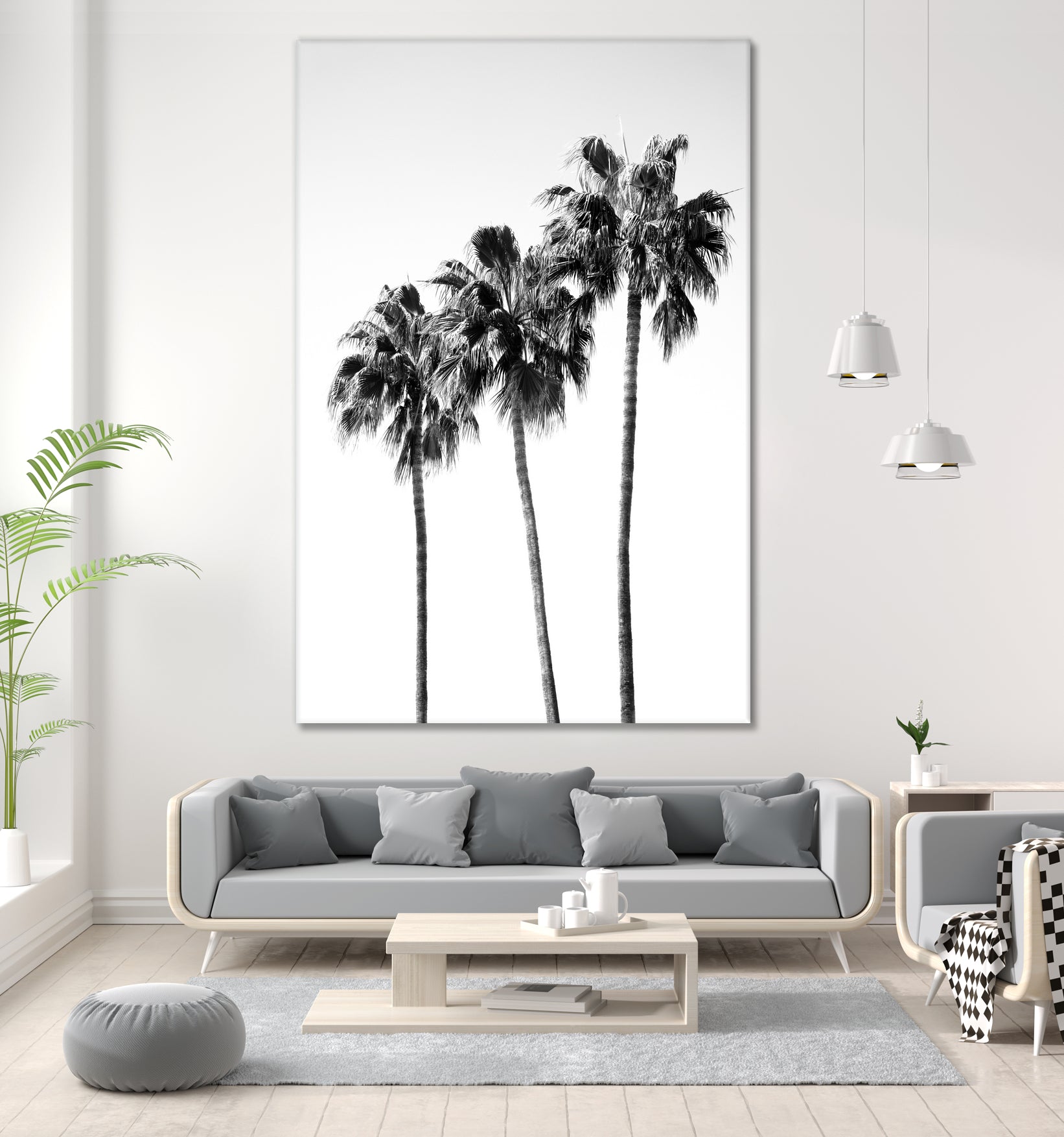 Palm Trees Black White 4 by Anitas Bellas Art on GIANT ART - coastal