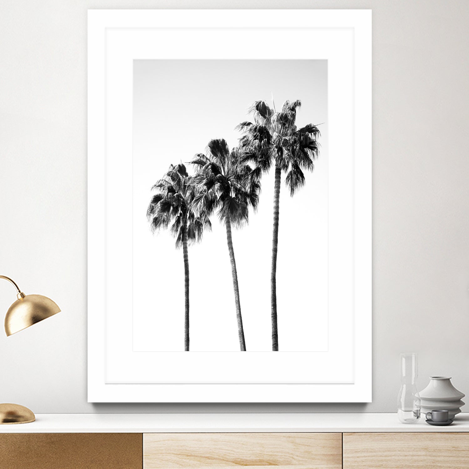 Palm Trees Black White 4 by Anitas Bellas Art on GIANT ART - coastal