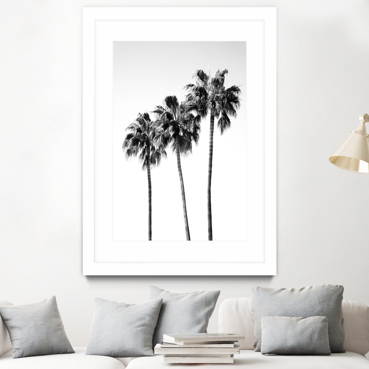 Palm Trees Black White 4 by Anitas Bellas Art on GIANT ART - coastal