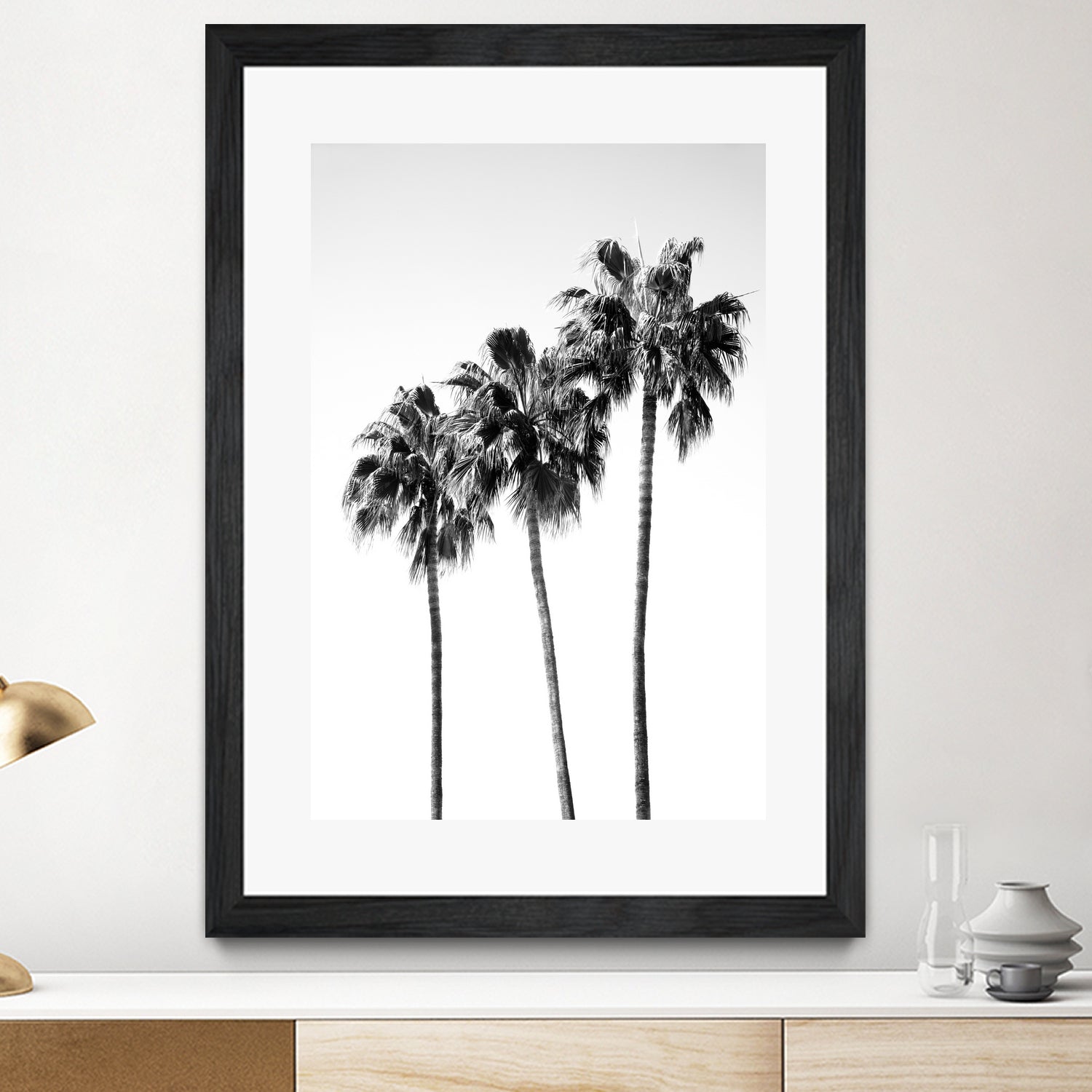 Palm Trees Black White 4 by Anitas Bellas Art on GIANT ART - coastal