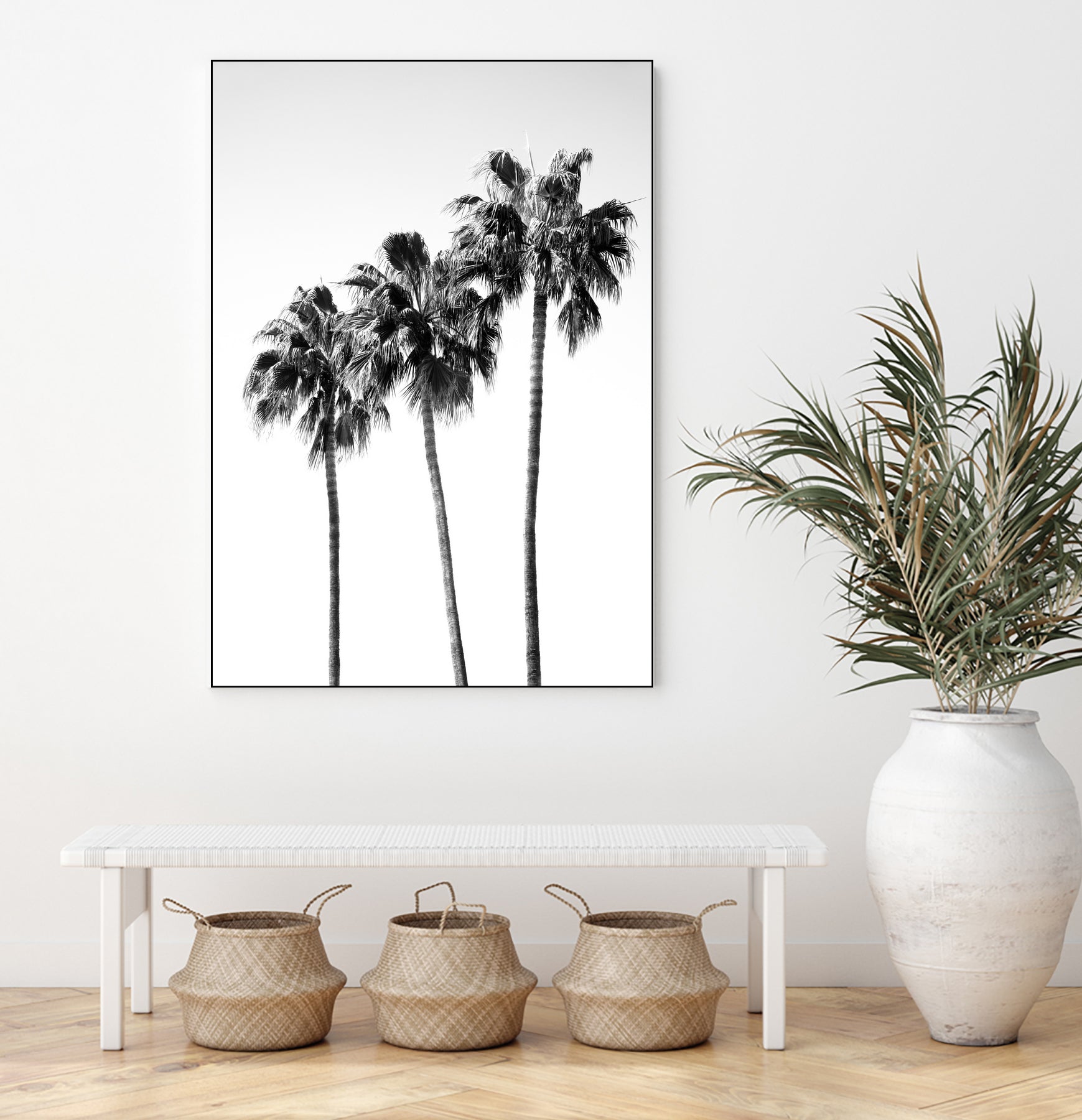 Palm Trees Black White 4 by Anitas Bellas Art on GIANT ART - coastal