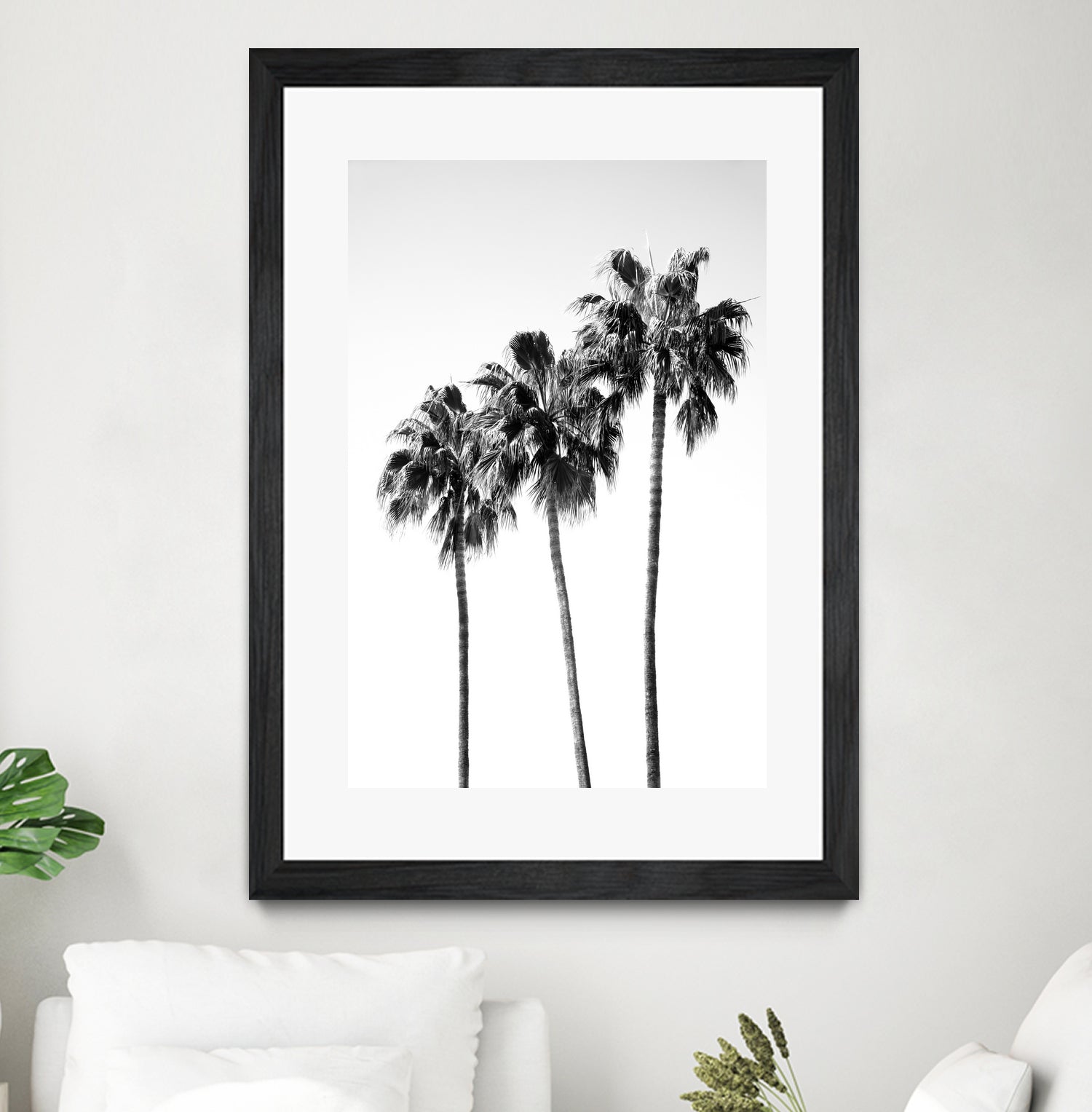 Palm Trees Black White 4 by Anitas Bellas Art on GIANT ART - coastal