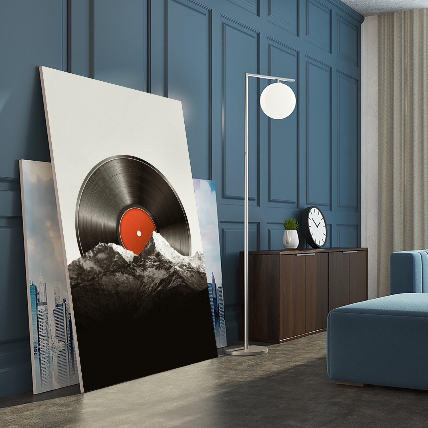 Retro vinyl record by Menelaos Trompoukis on GIANT ART - black digital painting